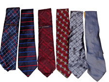 Tommy Hilfigher Tie Lot of 6 Mens Designer Ties Business Office Classic NWT T2 picture