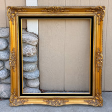 Ornate Gold Wood Picture Frame 24x30 Opening 32x38 Overall Baroque Style picture