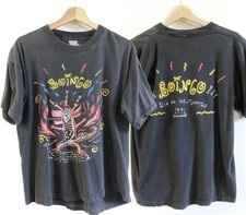 1991 Oingo Boingo band 2 sided Reprint basic black Unisex T shirt picture