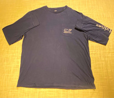 Vineyard Vines Men's Blue Pocket Tee Whale Logo Graphic Crew Neck XL picture