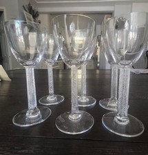 (1) Lalique France Phalsbourg Signed Square Stem Sherry Glasses 5 3/4