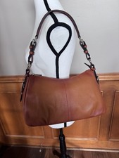 S-Zone Brown Leather Hobo Shoulder Bag picture
