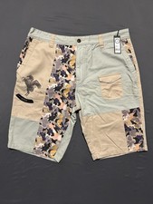 Akoo Shorts Mens 38 Khaki Camo Colorblock Patchwork No Rivals 12” Inseam Baggy picture