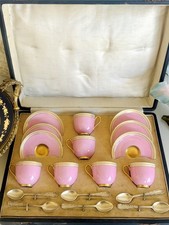 Set of royal worcester porcelain cup silver spoon porcelain cup box  picture