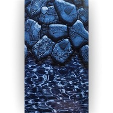 Swimline LI1530BSO 15 x 30 ft. Oval Blue Boulder Swirl 48-52 in. Above Ground... picture