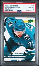 2025 UD HOLIDAY #136 MACKLIN CELEBRINI PSA 10 picture