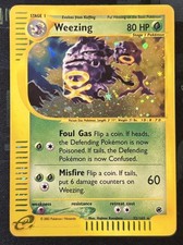 Pokemon TCG Weezing 032/165 Expedition Base Set Holo MP Condition picture