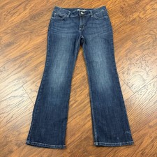 Wrangler Jeans Womens 13 Boot Cut Mid Rise Dark Wash Stretch Denim 31x30 picture