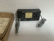 Vtg. Realistic Stereo Level Indicator Dual Analog Meter R-7221 w/ Original Box picture