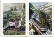 Vintage Amtrak Greeting Cards Empire Builder & Pioneer Paintings J Craig Thorpe picture