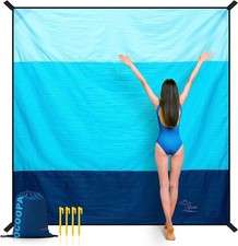 New OCOOPA Diveblues Beach Blanket Sand proof 10'X 9' Fits 1-8 Adults Easy Pack picture