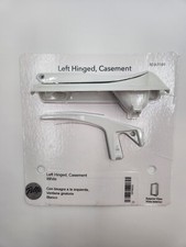 PELLA LEFT HINGE WHITE CASEMENT HARDWARE WITH LOCK LEVER ***FREE SHIPPING picture