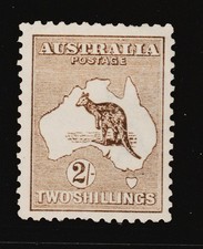 1915 KANGAROO THIRD WATERMARK 2/- BROWN SG 41 £300 