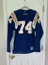 EBBETS FIELD FLANNELS AUTHENTIC 1960 (1961) RON MIX CHARGERS JERSEY Size L Rare picture