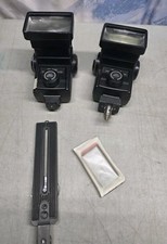 🔥 2 Vivitar Vari Power 285 HV Zoom Thyristor Speed Lights Shoe & Special Mount picture