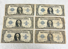 ✯1923 One Dollar Notes $1 Silver Certificates G-F Low Bill Blue LARGE US RARE✯ picture