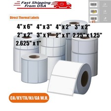 Direct Thermal Shipping Labels 2x1 2x2 4x6 3x1 3x2 4x3 2.25x1.25 4x2 2.625x1 picture