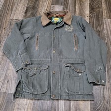 Vintage Cabelas Field Jacket Men’s S Blanket Lined Corduroy Collar Green Chore picture