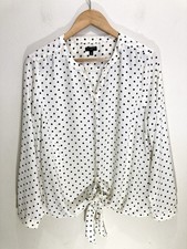Talbots Women’s Blouse Top Size Large Petite Lp White Long Sleeve picture