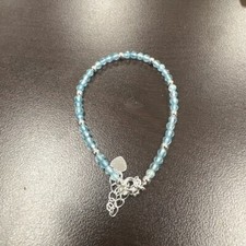 Minimalist 3MM Blue Topaz Crystal Healing Bracelet Ocean Energy Protection picture