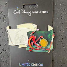 Disney WDI Pin Off The Page Pin Mushu LE 300 Mulan picture