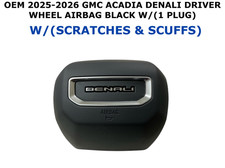 2025-2026 GMC Acadia DENALI driver wheel airbag W/(1 PLUG) BLACK picture
