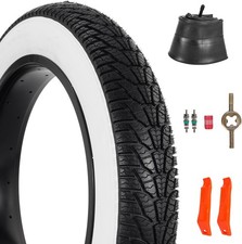 2-Pack 20x4.0 Fat Bike Tire, 20 Inch Mountain Bike Tires & Tubes Set, Black picture