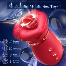 Waterproof-Clit-Licking-Vibrator-Tongue-Sucking-Nipple-licker-woman-Massager picture