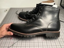 Wolverine 1000 Mile Plain Toe Rugged Boots Men 11D Black Horween Vibram USA picture