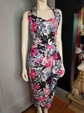 Vivien Of Holloway Sarong Dress  UK 10 XS Rockabilly Pinup Tiki VLV Mod Floral picture