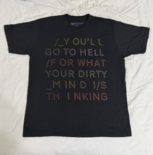 Radiohead 2008 In Rainbows Tour W.A.S.T.E. T-Shirt Nude Lyrics Black Size L picture