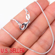 Real 925 Sterling Silver Italian Tarnish-Resist/Nickle-FREE Snake Chain Necklace picture