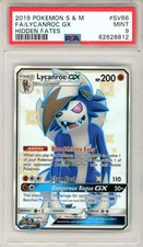 2019 Pokemon Sun & Moon Hidden Fates Lycanroc GX #SV66 FA PSA 9 MINT picture
