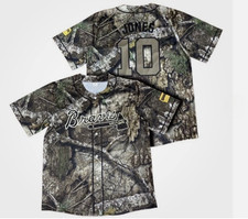SALE August 29 Atlanta Braves Realtree APX Camo Chipper Jones 10 Jersey picture