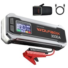 WOLFBOX 3000A Jump Starter,12V Car Battery Starter with 3000A, sliver  picture