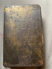 Rare Vintage Ww2 Metal Bible Heart Protector. picture