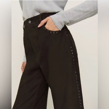Reformation Veda Kennedy Studded Leather Pant NWOT 2P picture
