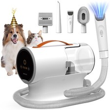 AIRROBO PG100 12000Pa Pet Grooming Vacuum Kit 5-in-1, 2L DustBin 4.9Ft Hose 50dB picture