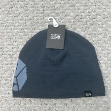 NWT $32 Mountain Hardwear Merino Wool Bluish Gray Beanie Hat picture