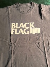 Vintage BLACK FLAG Bars T-Shirt Faded Distressed Hardcore Punk SST Rollins L picture