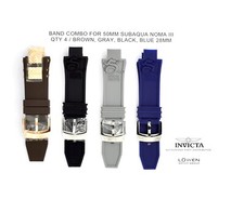 Band Combo for 50mm Subaqua Noma III - qty 4 Genuine Invicta Watch Bands 28mm picture