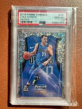 2018-19 Panini Threads Dazzle Luka Doncic #141 ROOKIE RC PSA 10 GEM MINT picture
