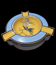 Antique Nippon Morimura Bros Hand Painted Phoenix Porcelain Ashtray 1891-1921 picture