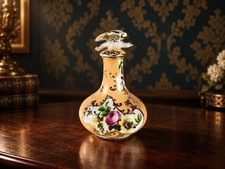 Antique Jacob Petit Porcelain Perfume Bottle Bird French 4.75” JP 1840–1860 picture