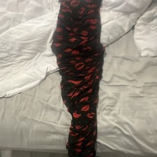 AFRM Women’s S Black/Red Mesh Ruched Sweetheart Spaghetti Strap Tank picture