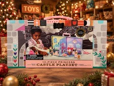 FAO Schwarz 13-Pc Princess Castle Wooden Playset Portable NEW Unopened picture