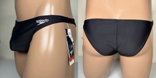 Modified Speedo Men’s Skimpy 5/8” Sides Swim Bikini Black Size 34 picture