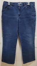 Lee Relaxed Fit At The Waist Size 12 Petite Stretchy Blue Jeans picture