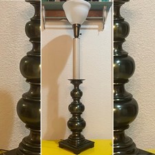 Stiffel Hollywood Regency Brass Torchiere Candlestick Table Lamp c1940s USA 39