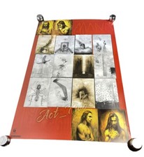 Vintage 1995 Rare MANA Rock Español Rockero Mexico Rock Band 23”x35” Poster Sony picture